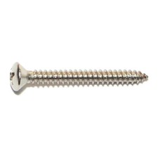 #8 x 1-1/2" 18-8 Stainless Steel Phillips Oval Head Sheet Metal Screws