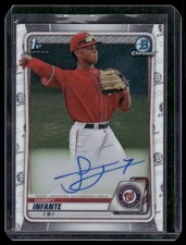 2020 Bowman Draft #CDA-SI Sammy Infante Chrome Draft Pick Autographs