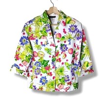 AJ Clothing Company Miami Vintage Lightweight Jacket Strawberry Buttons Size M