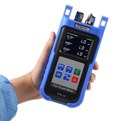 TPN-35 PON Power Meter Tester for EPON/GPON with FC SC UPC Adapter, Blue