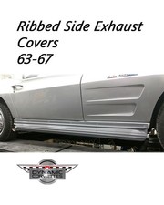 1963-1967 - Corvette - Ribbed Side Exhaust Covers - Fiberglass