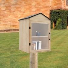 Exchange Cabinet for Sharing Book, Library Book Box, Wooden Book Cabinet