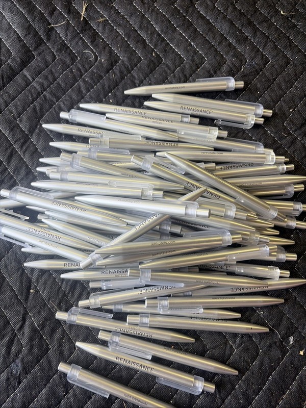 Lot Of 70 - Renaissance Hotels Grey Silver Ballpoint Retractable Click Pen!