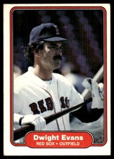 Dwight Evans 1982 Fleer #293 Red Sox FREE SHIPPING StackedPacks