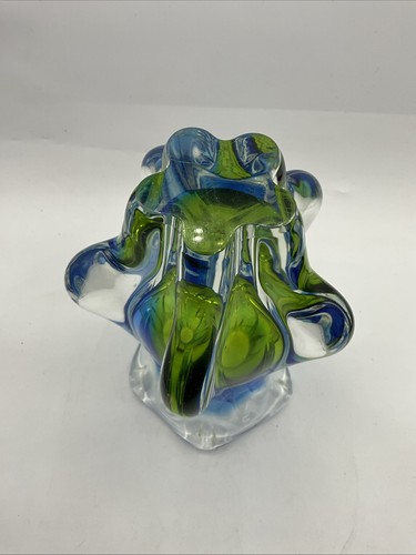 Chribska Blue And Green Vase By Josef Hospodka Vintage (SN) - Picture 22 of 24