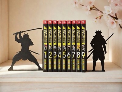 3D Gedruckt Samurai Buchstützen Anime Manga Regal