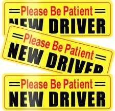 SINGARO New Driver Magnet for Car, 3Pcs Magnetic Reflective Novice Driver Sticke