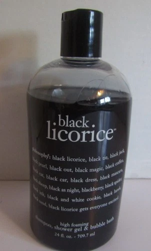 Philosophy Pre-Coty Black Licorice 3 in 1 High Foaming Shower Gel 24 oz NEW