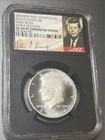 2014 S 50C ENHANCED SILVER KENNEDY HALF DOLLAR NGC SP69 PL 50TH ANNIVERSARY