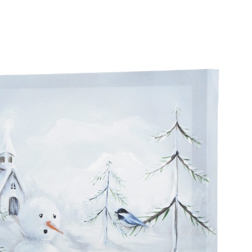 Singing Snowman 12" x 12" Winter Holiday Canvas Wall Art, Wall Decor for Livi... - Bild 5 von 5