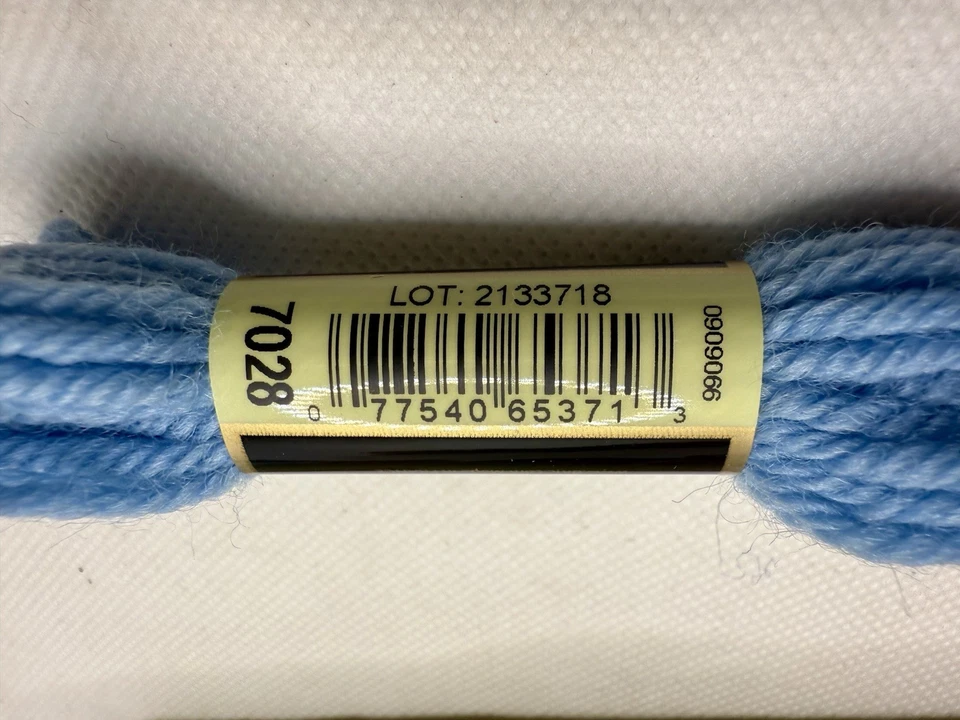 DMC Laine Colbert Yarn Blue Tapestry Wool Needlepoint Pullskein Lot Of 10 In Box - Image 4 of 4