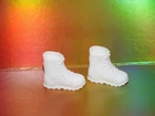 BARBIE DOLL SHOES #AUG35 WHITE HIKING BOOTS FROM 90S SHOE PACKS