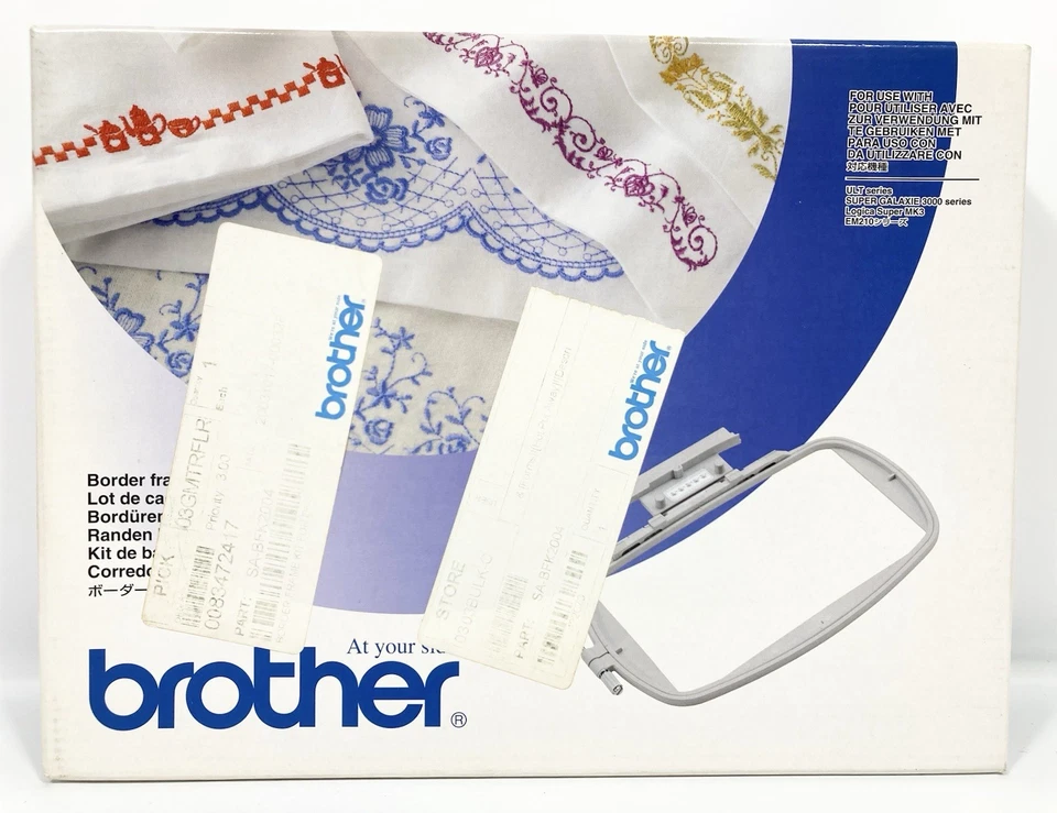 Brother Border Frame Kit 7x4" Embroidery Hoop w/ 51 Design Disk - SA-BFK2004 NIB - Image 2 of 4