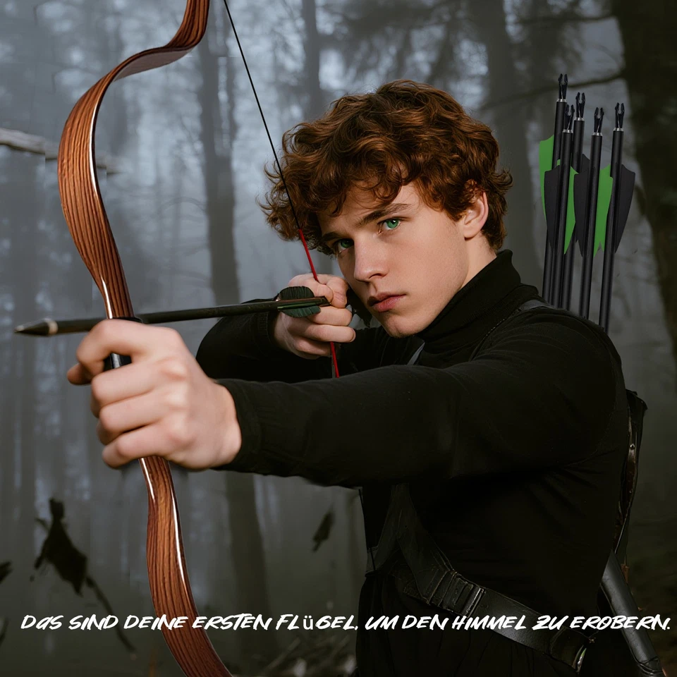 Traditional Recurve Bow 25lbs Takedown Mongolian Horsebow Archery Hunting Target - Image 4 of 4