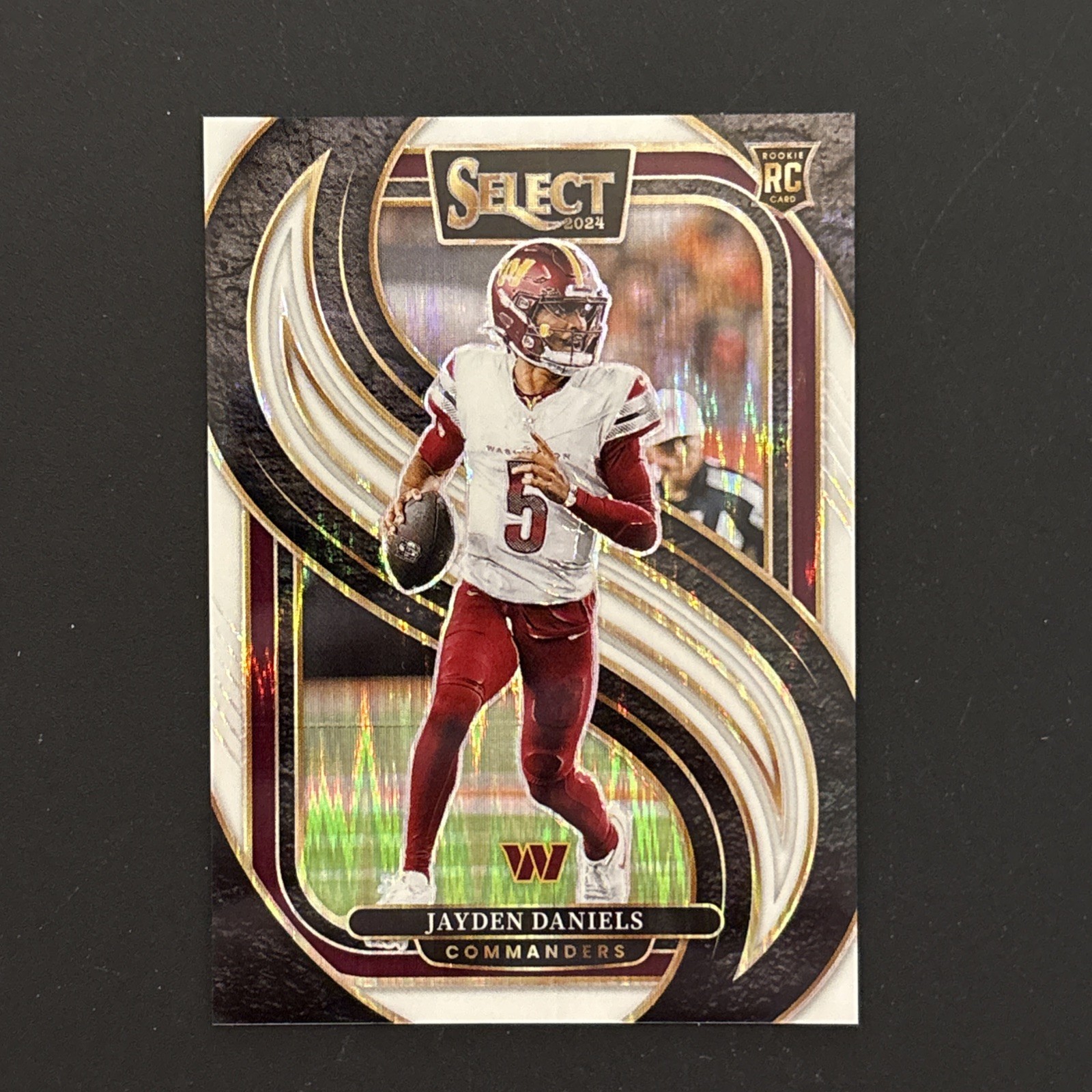 2024 Jayden Daniels Panini Select-Premier Level #112 White Shock Prizm /199 (RC)