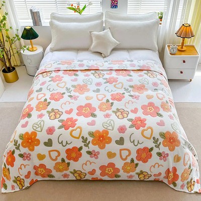 Dicke Fleece Decke quadratisch warm Mehrzweck Sommer Herbst Winter