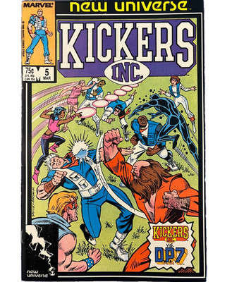 KICKERS, INC. #5 March 1987 Copper Age Marvel Comics FREE USPS SHIPPING (VF+)