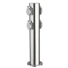Heitronic 35104 Garden Outlet 4 Way Stainless Steel Protection pe