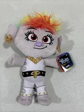 DreamWorks Trolls World Tour Barb Troll Rainbow Hair 8” Plush Stuffed Toy New