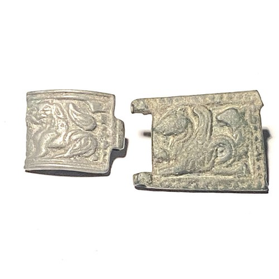 #ad Ancient Roman Belt Parts 150 200AD. AR 25gr 40mm 30mm VF $375.00