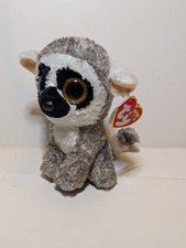 Ty Beanie Boos LINUS the Lemur 6" Plush Stuffed Animal Toy With Tags B3