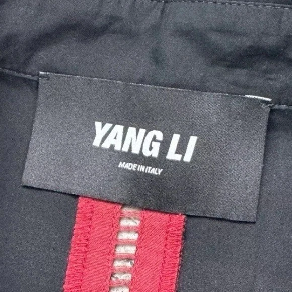 Camisa Yang Li Dealmaker Botón Talla 48 Usada Negra Roja Italia Diseñador Chino A24 Foto 4 de 4