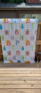 Vintage Sesame Street Twin Flat Sheet Alphabet With Sesame Street Characters