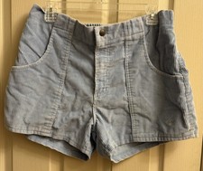 Vintage Ocean Pacific OP Light Blue Corduroy Surf Shorts Unisex Size 36 READ