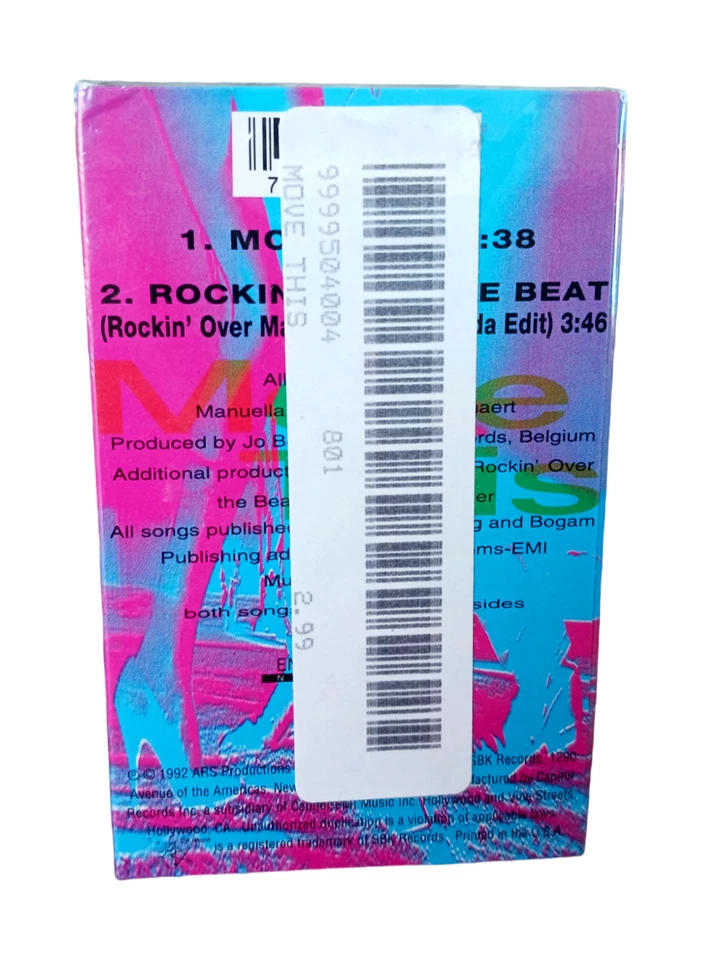 Technotronic featuring Ya Kid K - Move This Cassette Tape Single 1992 NEW Sealed - Image 2 of 3