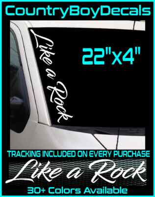 LIKE A ROCK Vertical 22'' Vinyl Decal Sticker Diesel Truck Car Lifted Off Road