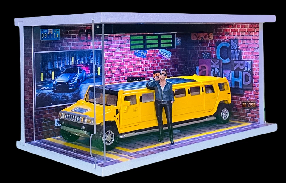 Modellino auto Hummer berlina con funzione di ritiro luci e suoni / 3 colori / 1:32 - Immagine 4 di 4