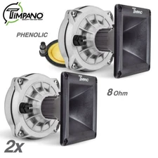 2x Timpano TPT-D250X 2" VC Phenolic Compression Horn Driver 500 Watts + HL11-25