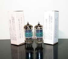Matched Pair Sylvania NOS/NIB JAN 5814/12au7/ECC82 Gray plates tubes - Test NEW