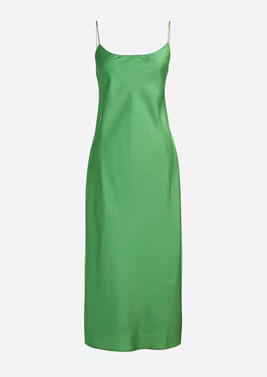 green emerald velvet dress Slinky Midi Party Dress with Strappy Open Back Sage / Medium main image 1