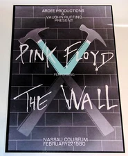 Pink Floyd The Wall LIVE NY Nassau Coliseum 1980 Poster 19"x13" Gilmour/Waters 2