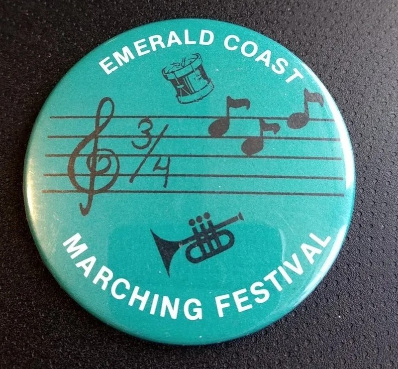 Emerald Coast Marching Festival School Band Collectors Memorabilia Pin / Button