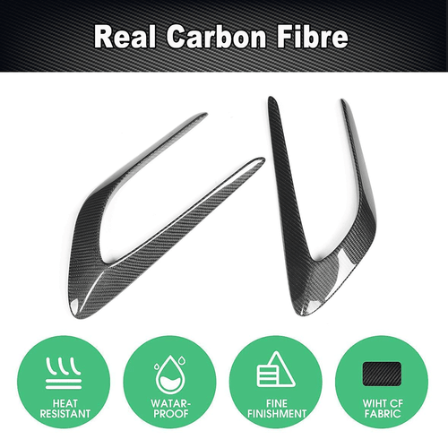 REAL Carbon Front Side Fender Fin Vents For Mercedes Benz C205 C63 AMG 2015-2021 - Picture 5 of 9
