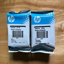 Genuine HP 65 Black and Tri Color Combo Ink Cartridges 2 Packs 65 New Bags Seal