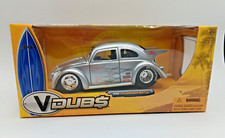 Jada Toys VDUBS 1/24 scale 1959 Silver Volkswagen VW Drag Beetle factory sealed