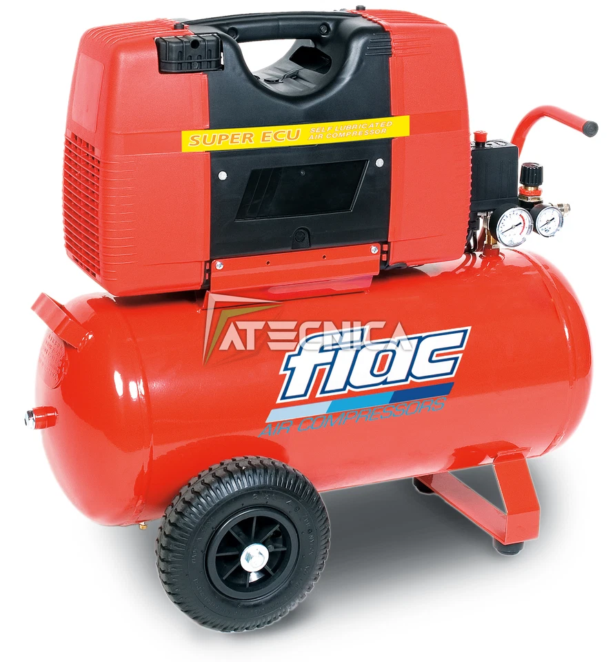 Compressore d'aria silenziato FIAC SUPER ECU 50 lt 1,5Kw insonorizzato 67db 10ba