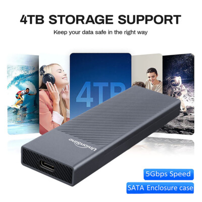 NGFF Protokoll-M2-SSD-Gehäuse M.2 NVMe SATA SSD-Gehäuseadapter 5 Gbps USB-C 3.1