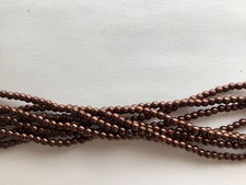 200 Dark Bronze Czech Glass Round Beads 3MM