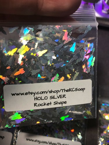 Solvent Resistant Holographic Silver glitter epoxy tumbler Nail Art Acrylic Gel - Picture 4 of 11