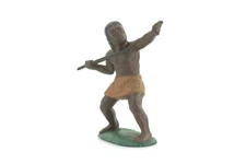 Caveman with Spear Toy, Realistic Painted Rubber Model,  2 Inches F3142 B224