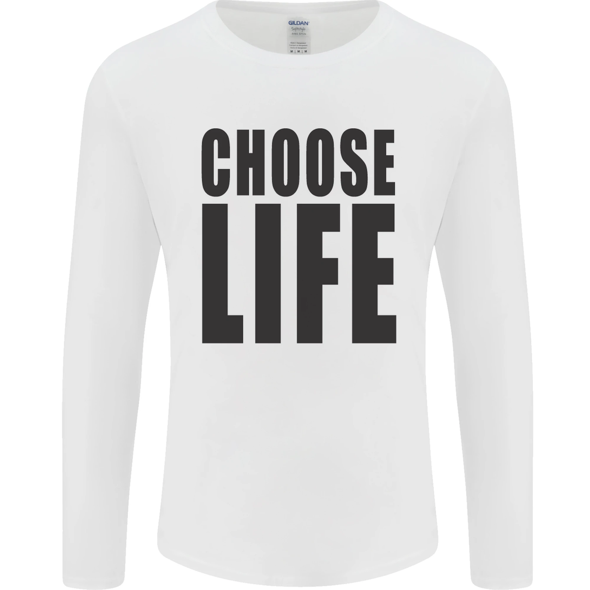 Choose Life Fancy Dress Outfit Costume Mens Long Sleeve T-Shirt
