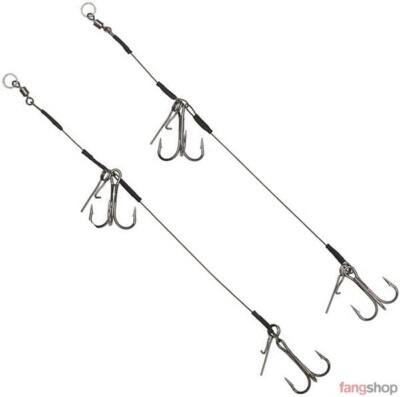 Kinetic Headbanger Double Stinger w/ Spikes 2pcs Angsthaken Köderfisch Gummifisc