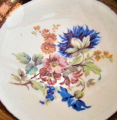 Y799) Vintage Creigiau Pottery Wales Cardiff floral Lustre ceramic bowl dish - Picture 5 of 5