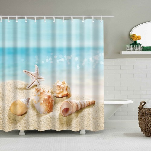 Bathroom Waterproof Shower Curtain Long Wide PEVA Curtains Mould Proof 12 Rings - Picture 29 of 36