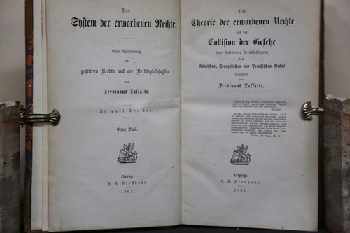 Lassalle: The System of Acquired Rights 2 Volumes. First Edition 1861 ...