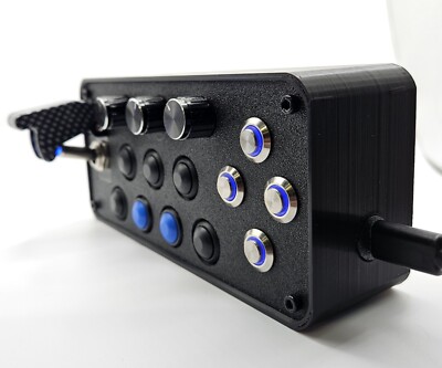 Sim Racing 11 button, one led toggle, 3 Rotary Encoder Button Box pc gaming